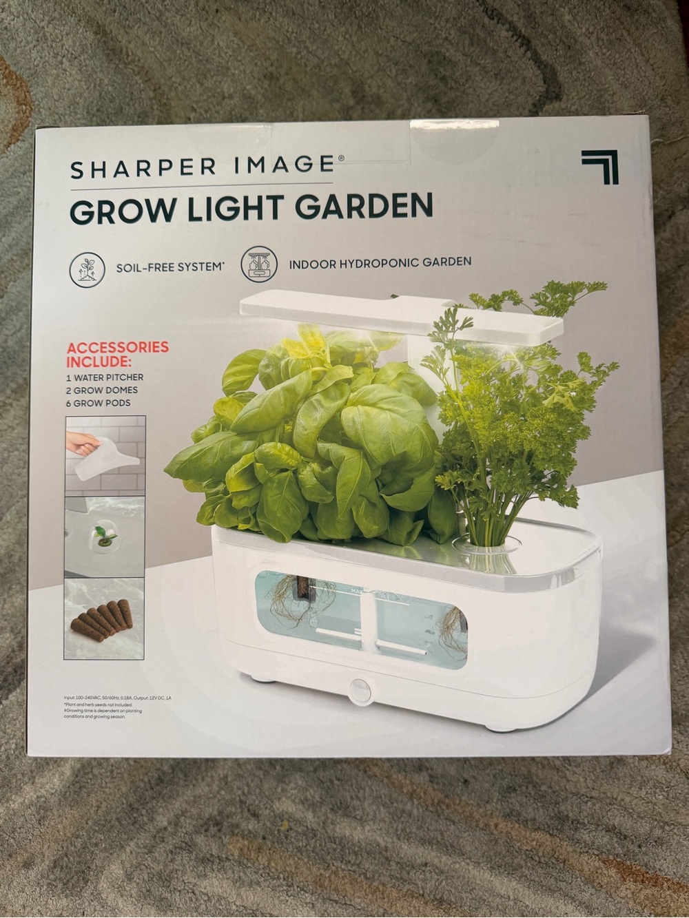 Sharper Image White Indoor Hydroponic Grow Light Garden new in box